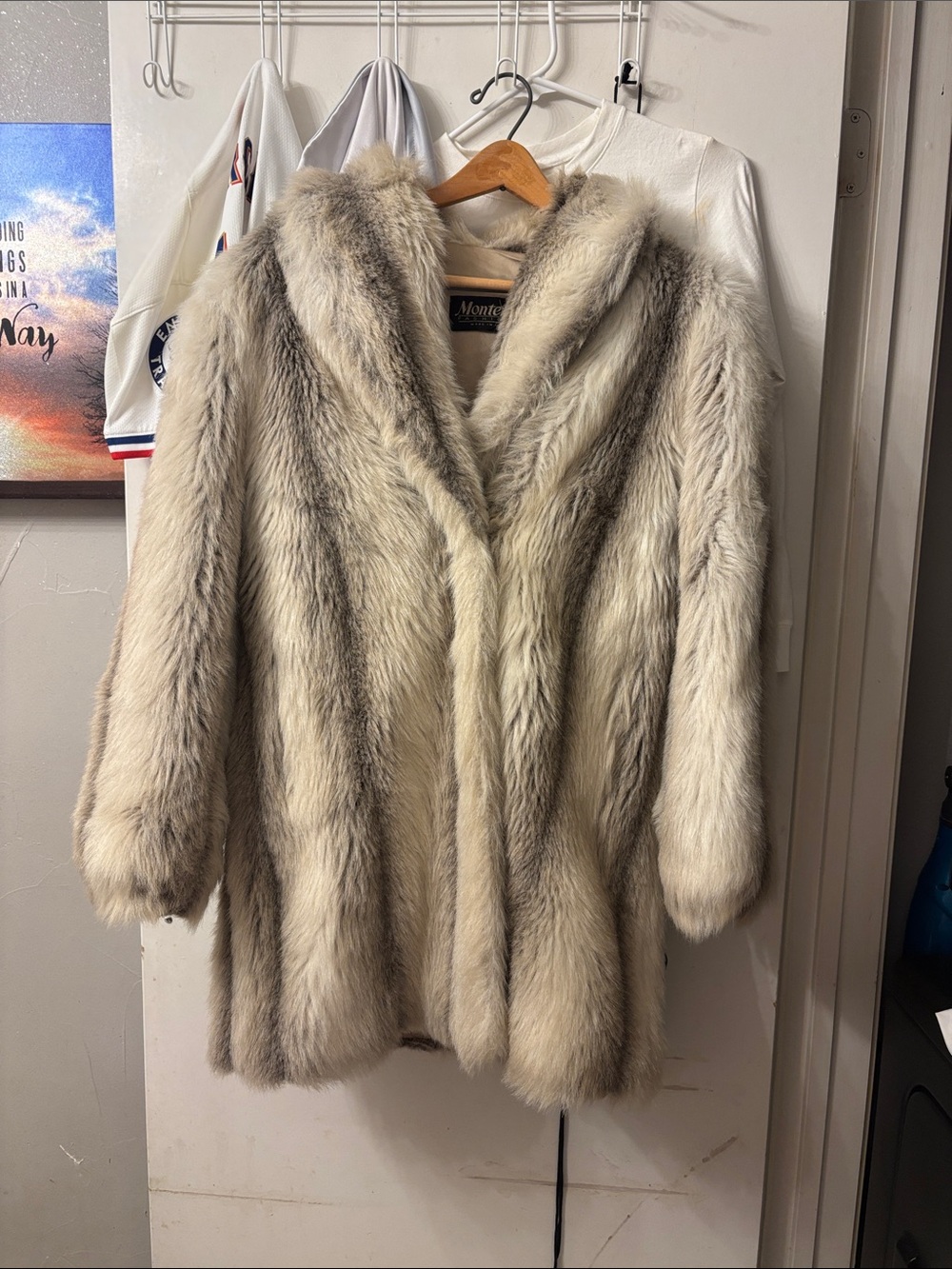 Monteau Cream Faux Fur Pea Coat — Luxurious Women’s Outerwear